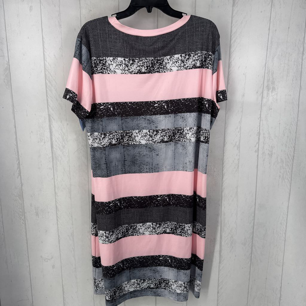 XL striped crewneck s/s dress