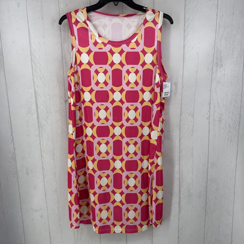 XL printed slvls dress