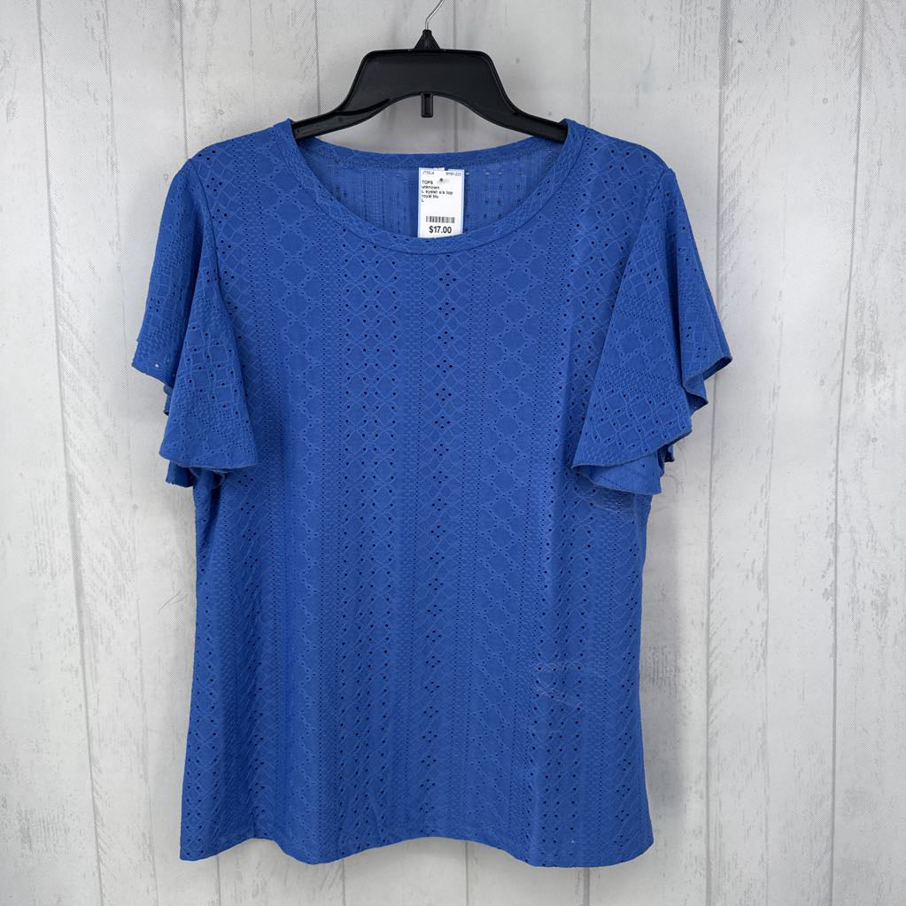 L eyelet s/s top