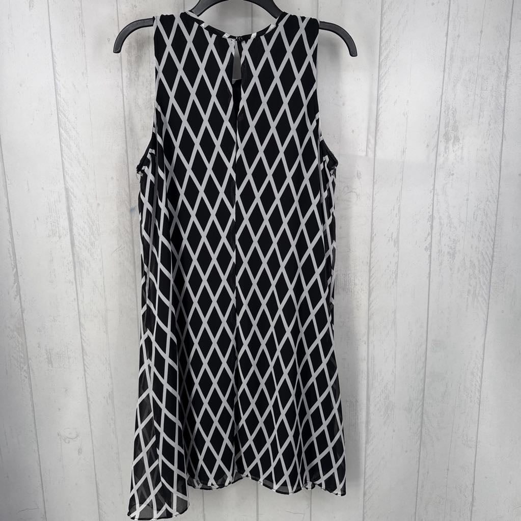 14 diamond print slvls dress