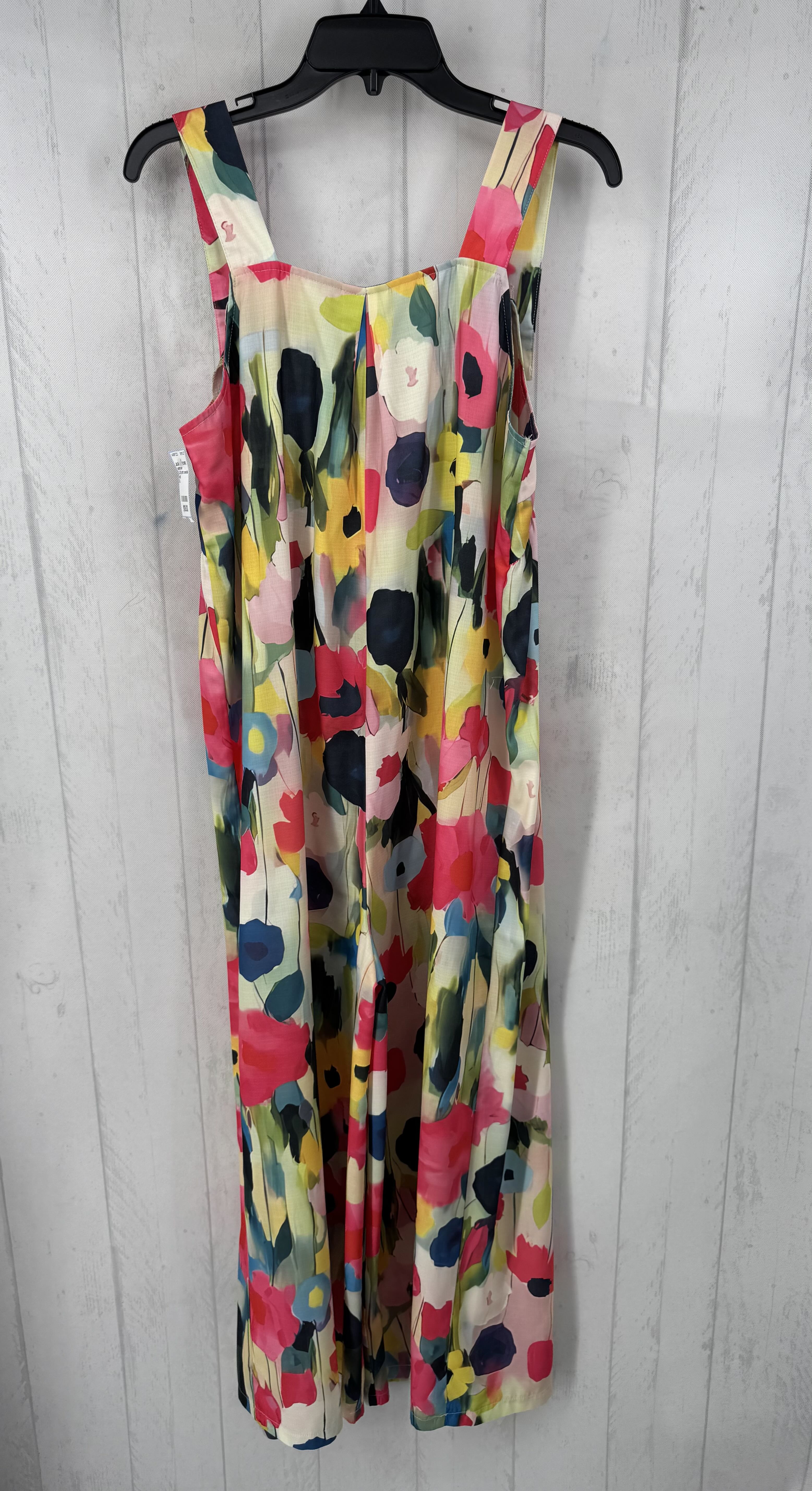 XL flo print overalls