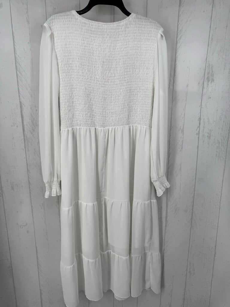 XL smocked l/s tiered dress