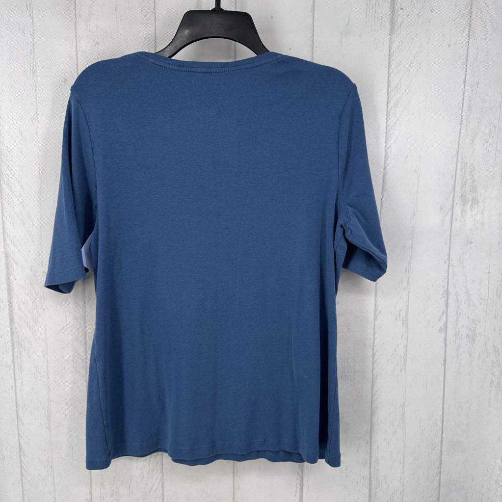L crewneck elbow slv tee
