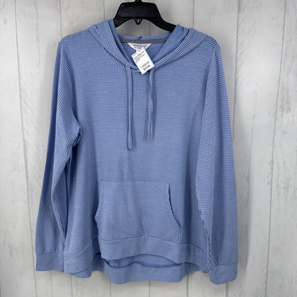 L gingham hoodie