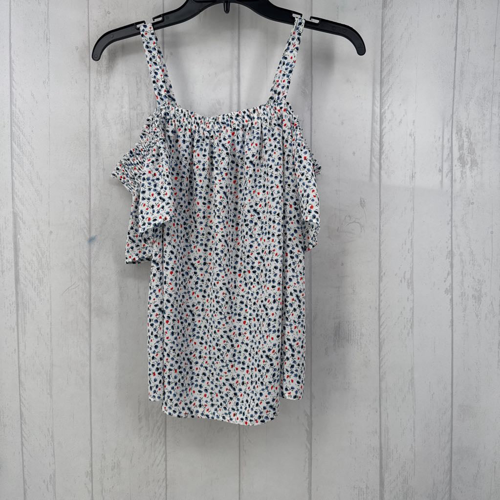 M off shoulder flo print top