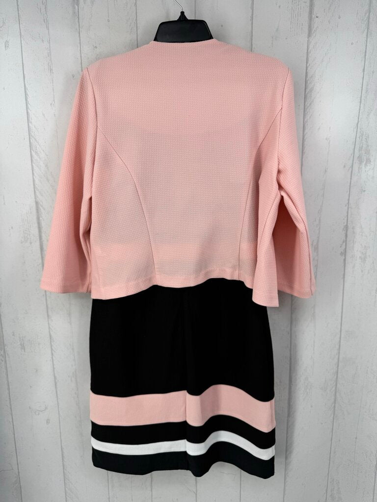 14 2pc textured blazer & slvls dress