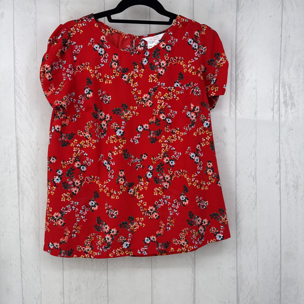 M s/s flo print pocket top