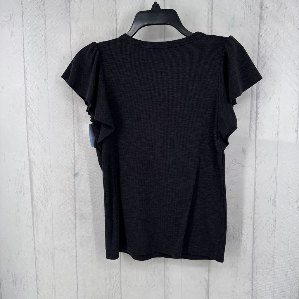 XS ribbed flutter slv top