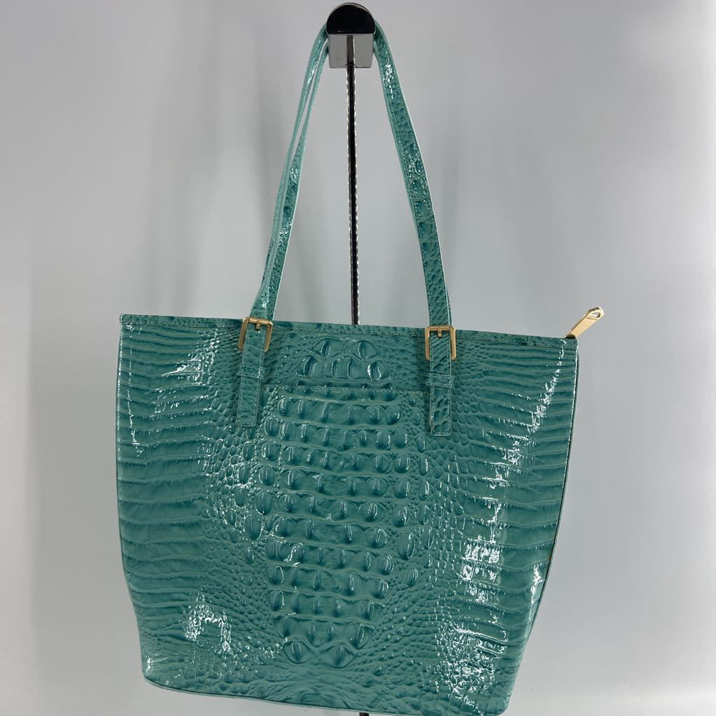 croc embossed tote bag