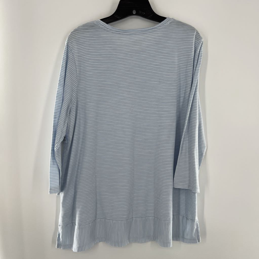 XL striped l/s tee