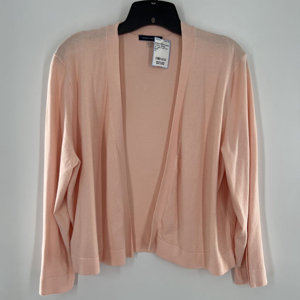 XL open front 3/4 slv cardi