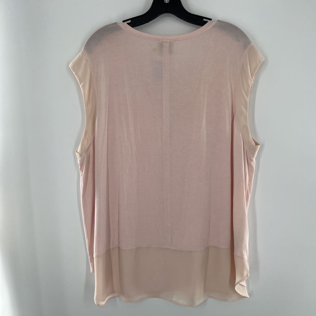 XL round neck cap slv top