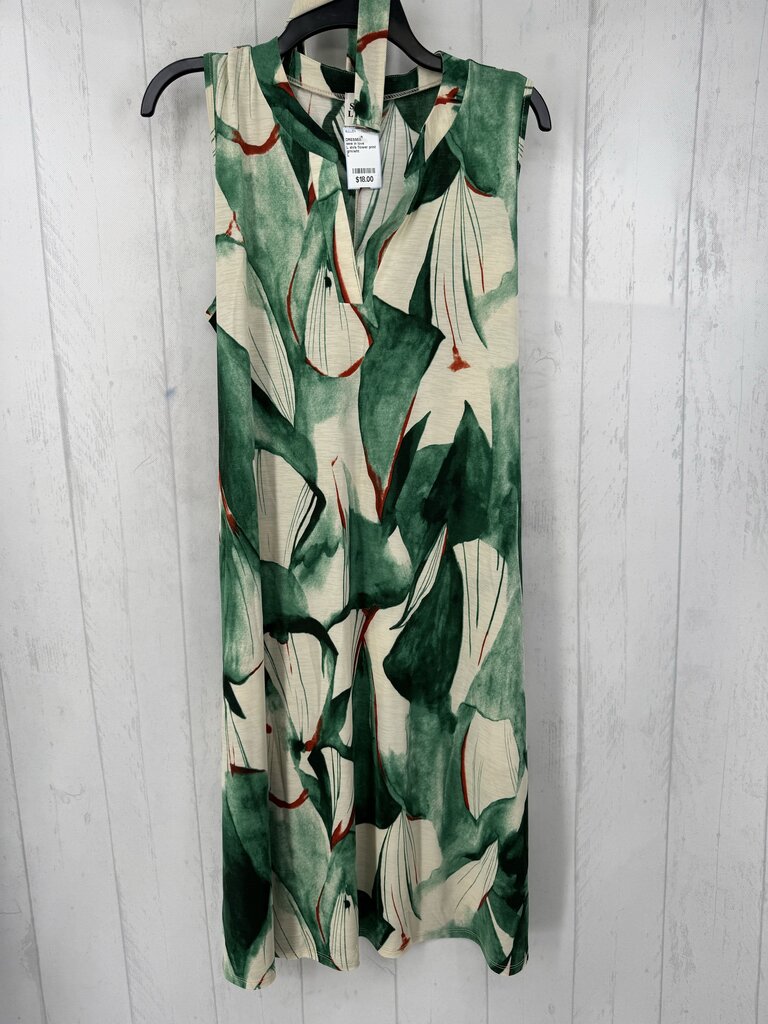 L slvls flower print dress w/ belt