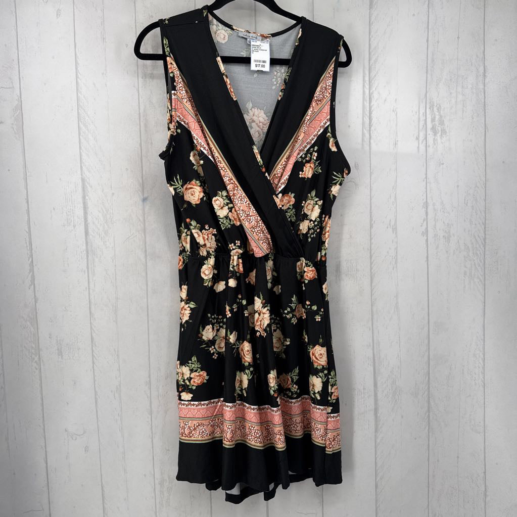 1x slvls crossover flo print dress