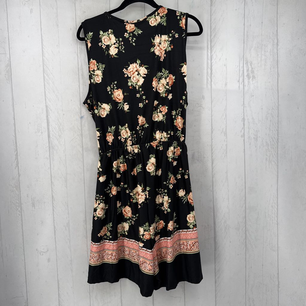 1x slvls crossover flo print dress