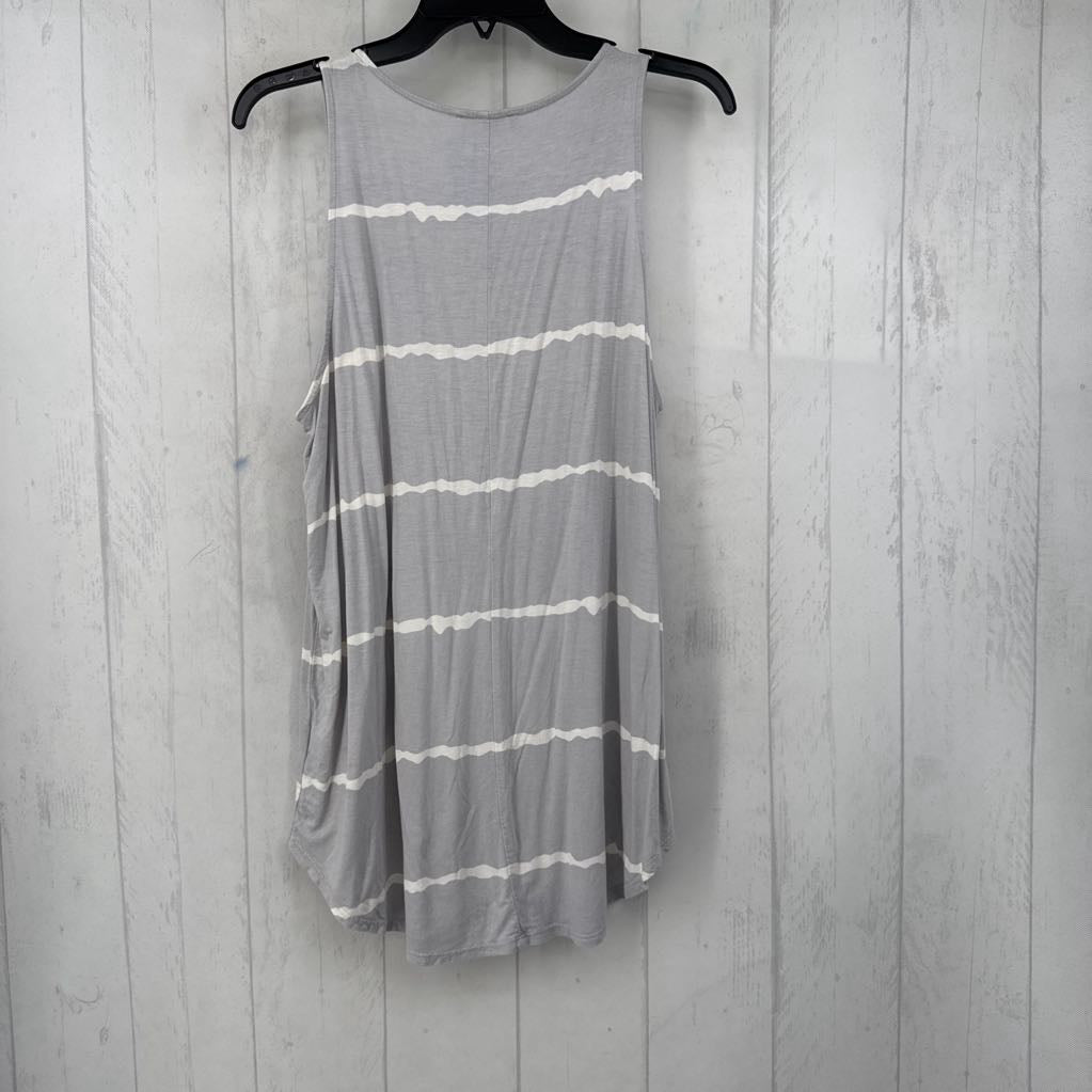 L stripe scoop neck tank