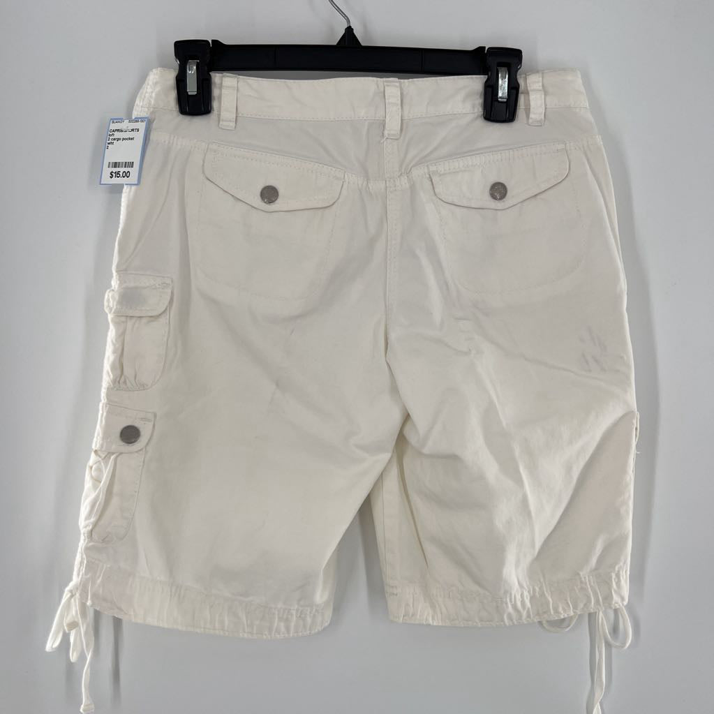 2 cargo pocket twill shorts