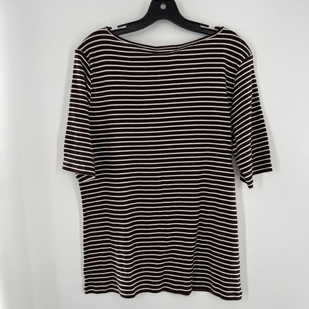 XL striped elbow slv tee