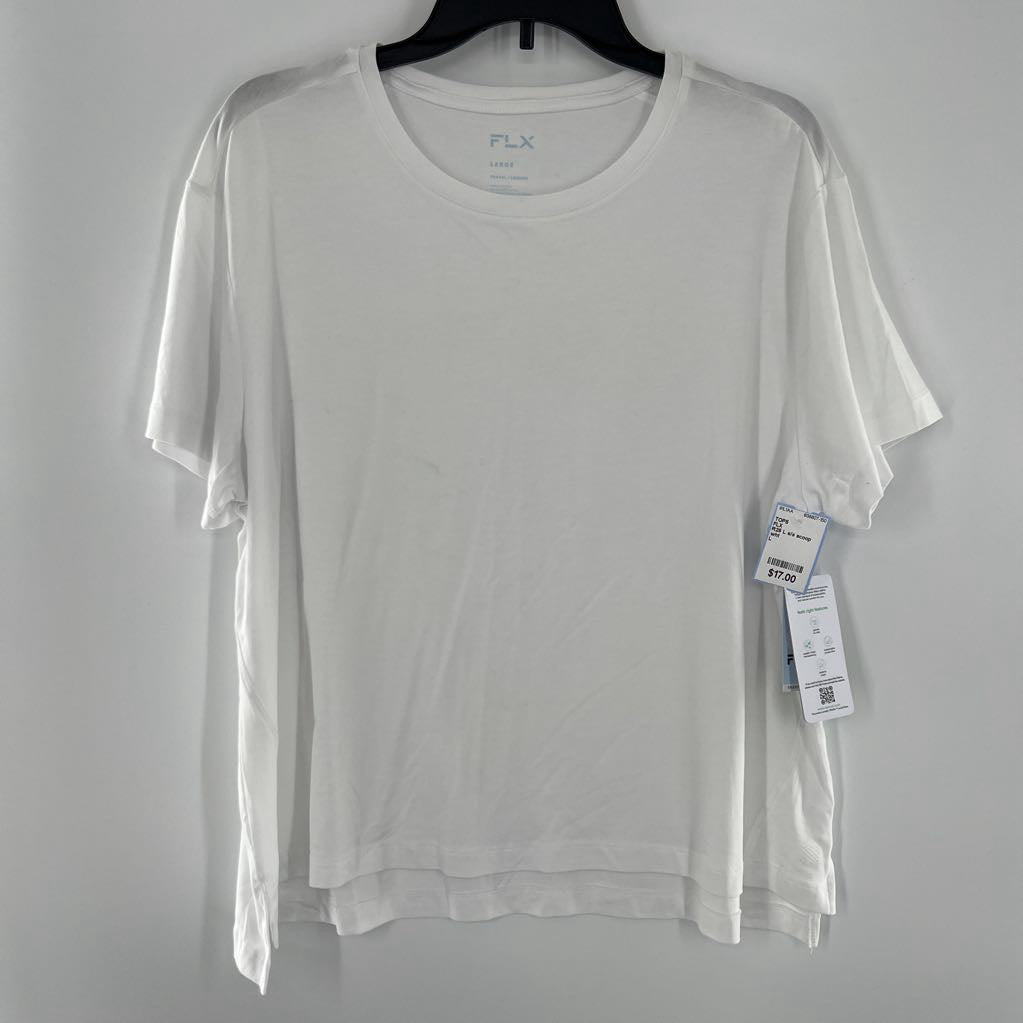 R25 L s/s scoop neck top