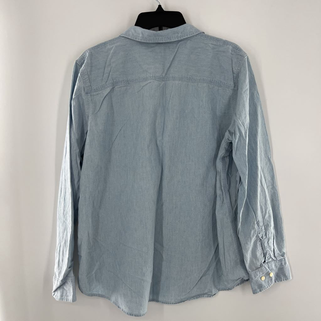 XL denim button down l/s top