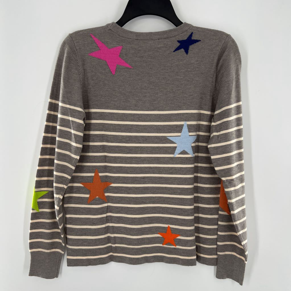 XS l/s stripe star sweater