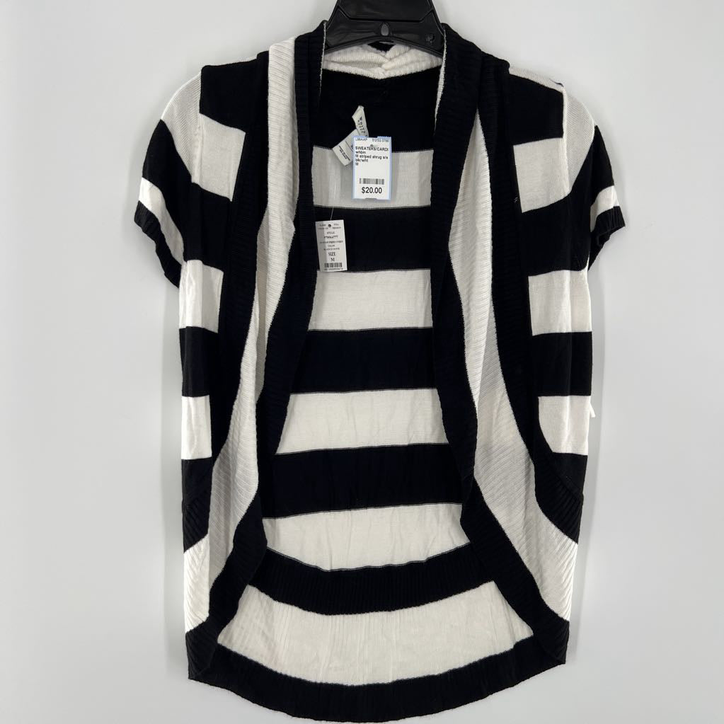 M striped shrug s/s cardi