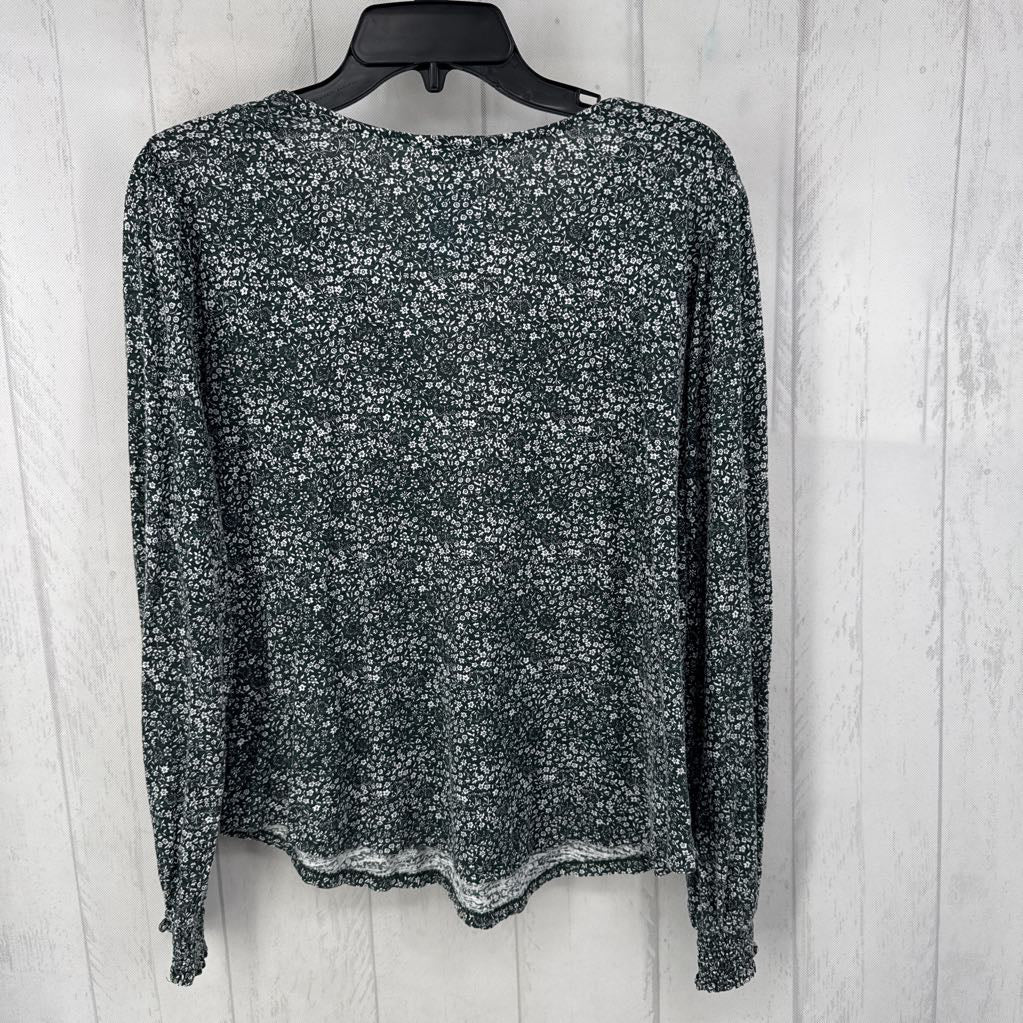 S/P l/s flower print v-neck top