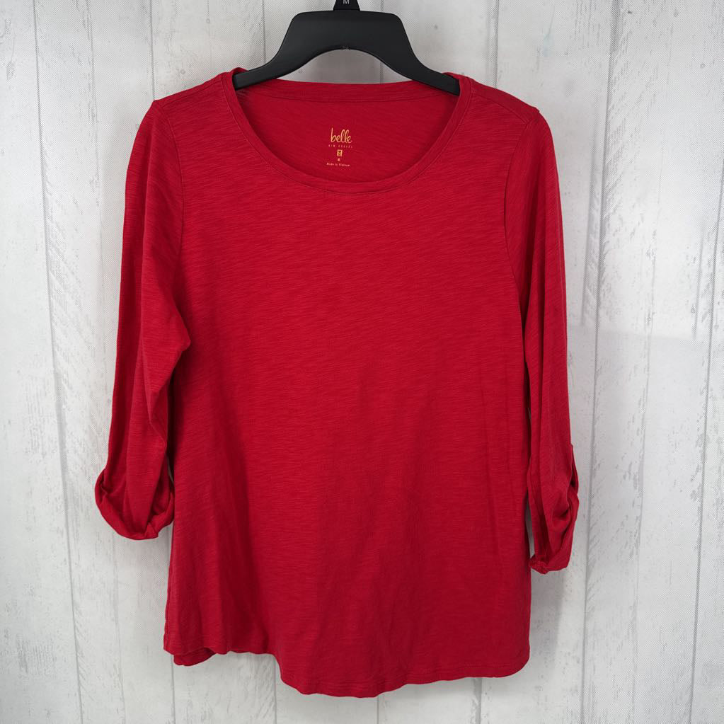 M tab l/s scoop neck top