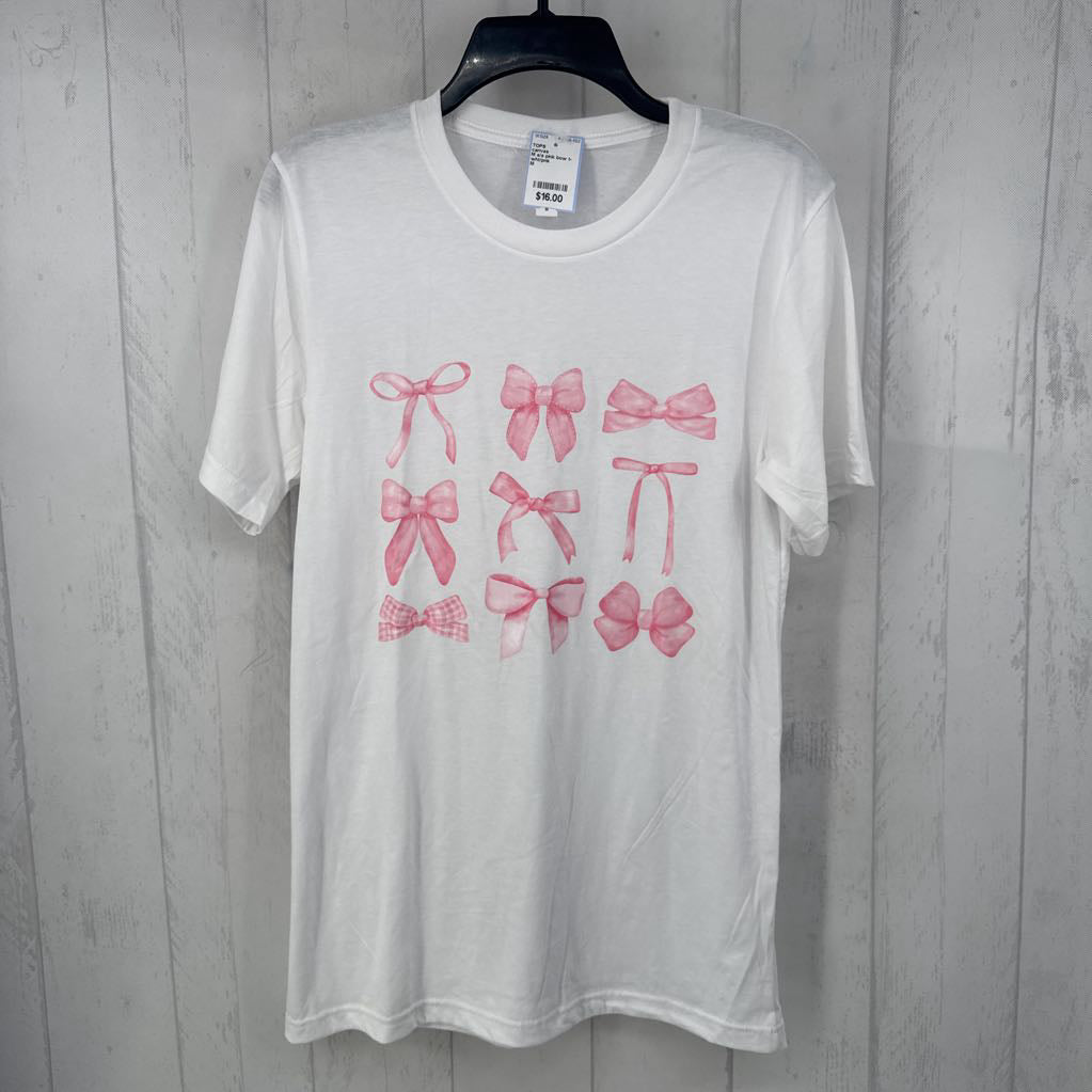M s/s pink bow t-shirt