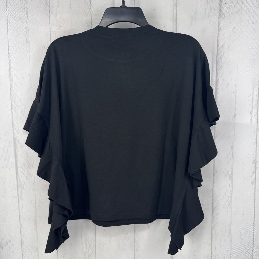 M ruffle slv football bow top