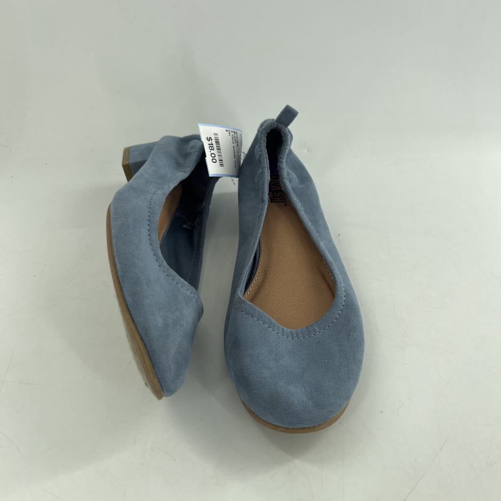 8 faux suede low heel slip-ons