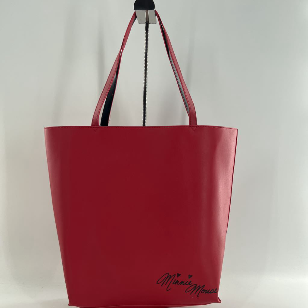 vegan leather minnie mouse tote bag