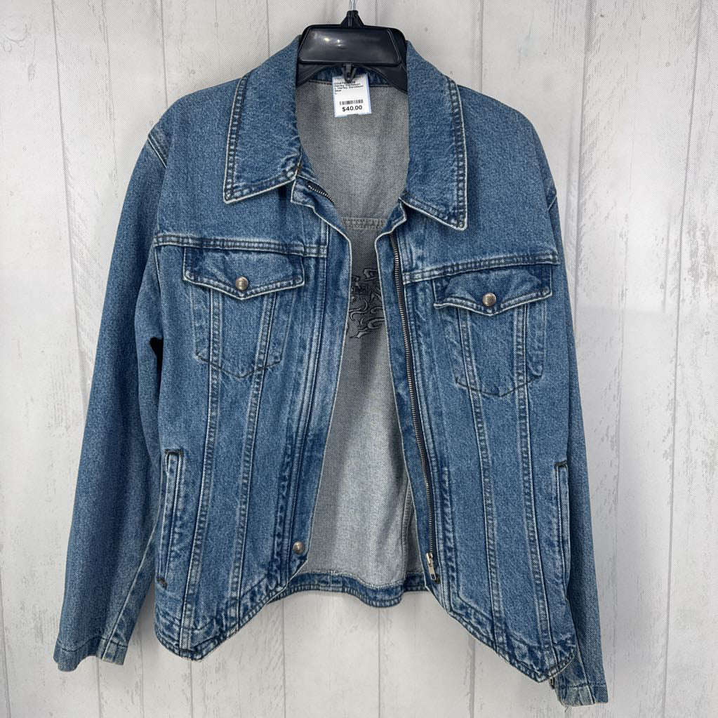 L Harley Davidson jean jacket