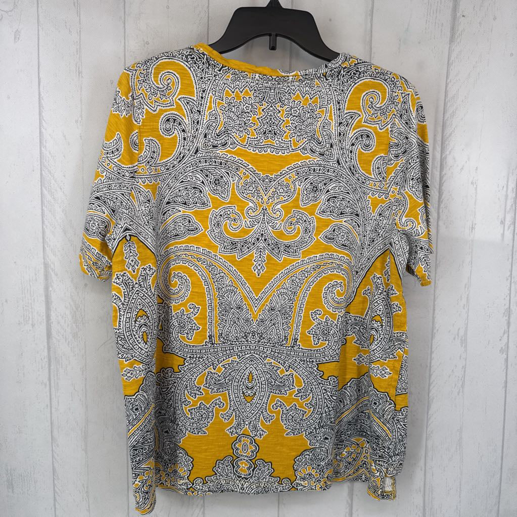 L paisley print s/s top