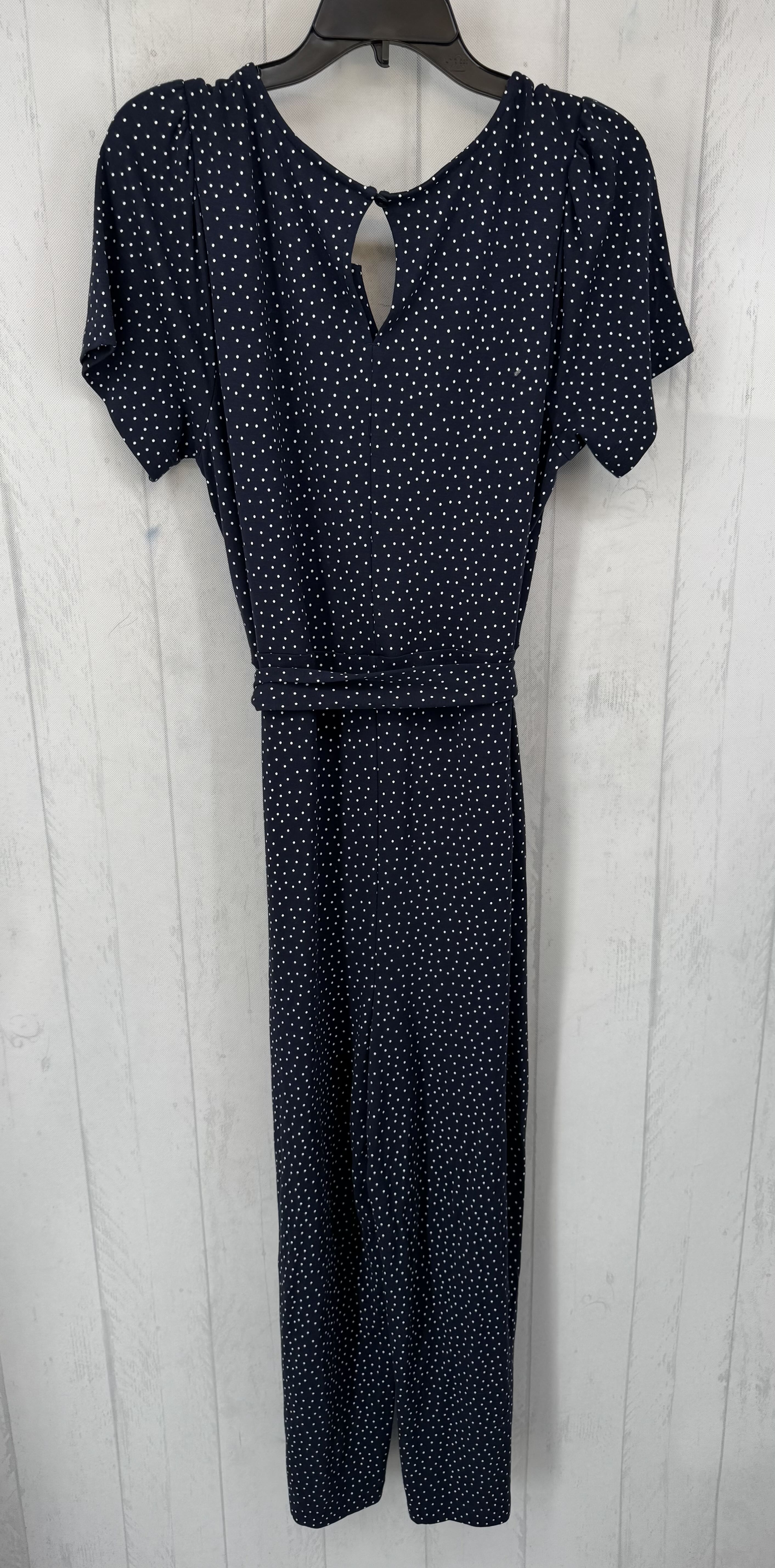 M polka-dot belted s/s jumpsuit