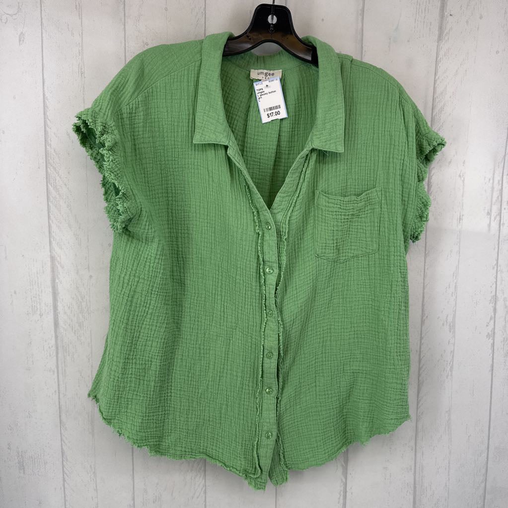 L gauzey button down s/s top