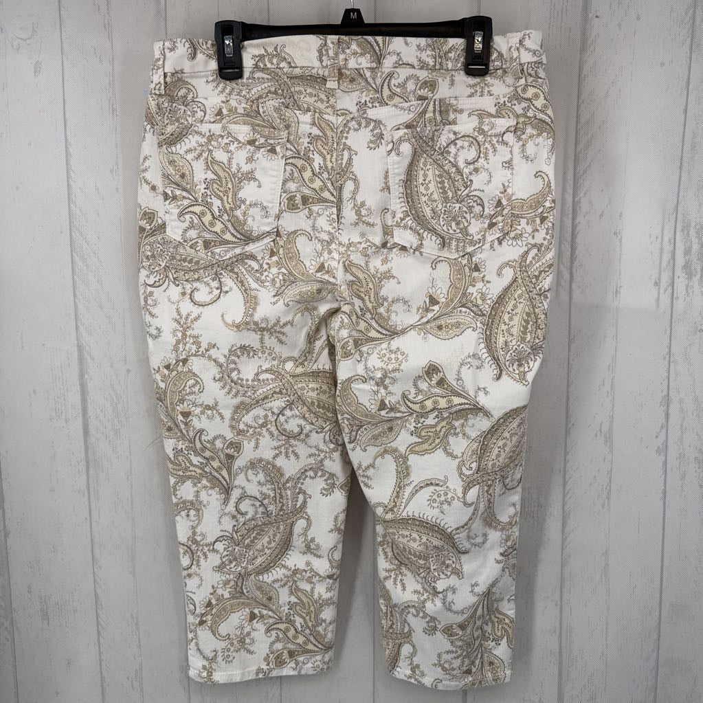 L paisley print capris