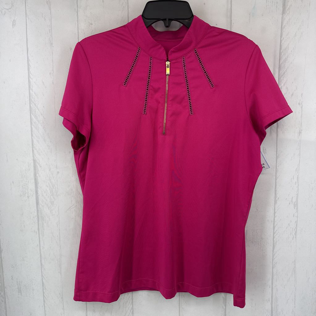 L quarter zip s/s top
