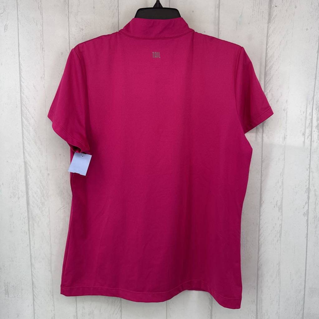 L quarter zip s/s top