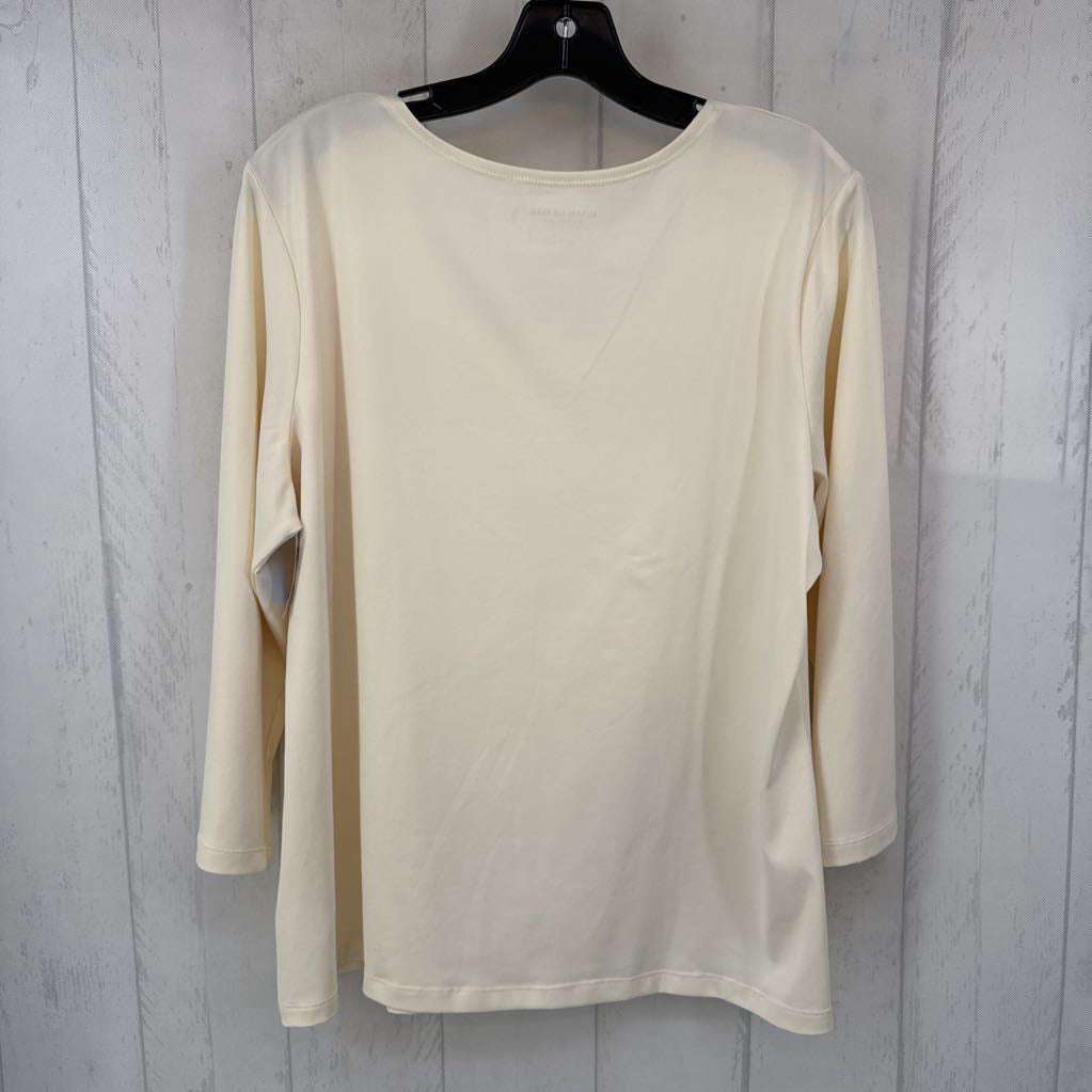L scoop neck 3/4 slv top