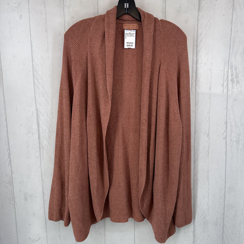 XL cozy open front cardi