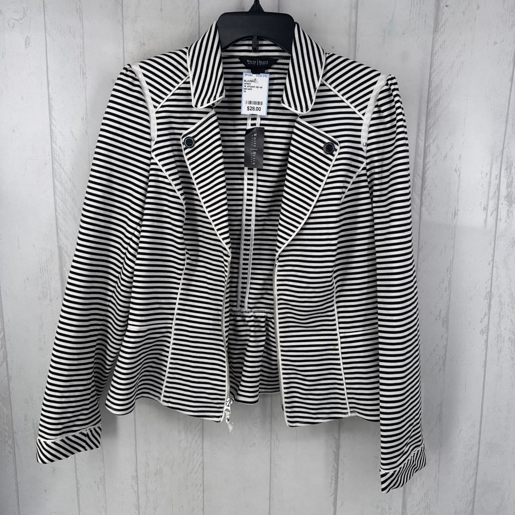 14 striped zip-up jacket