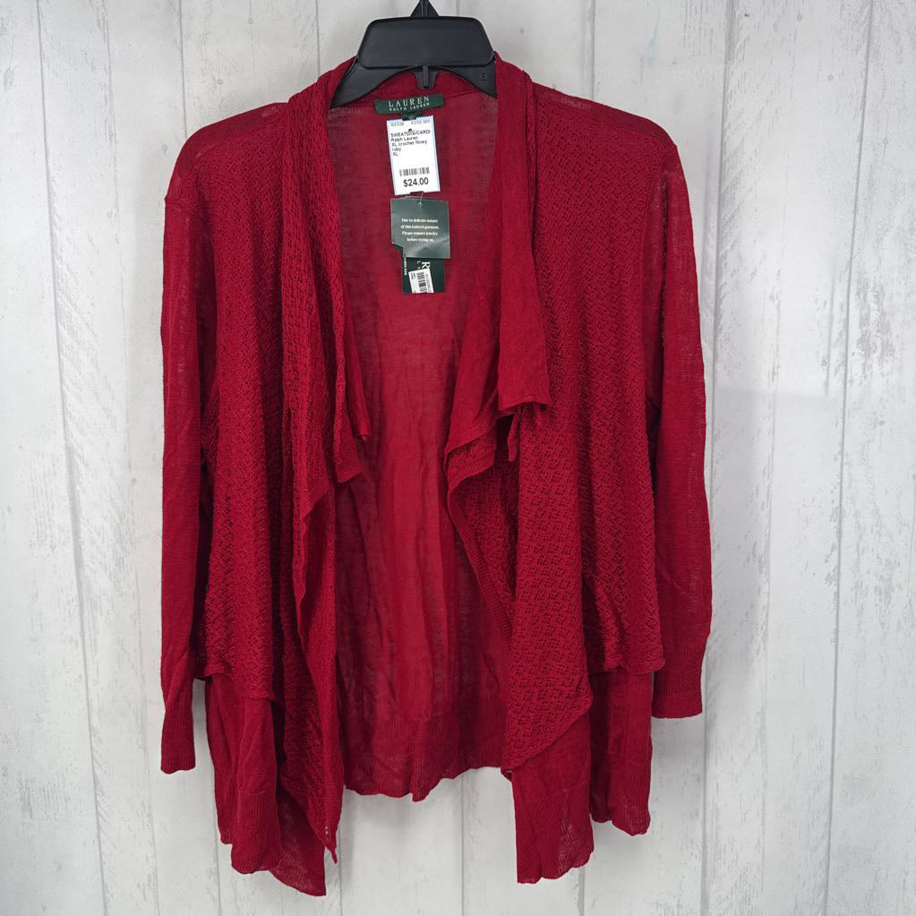 XL crochet flowy cardi