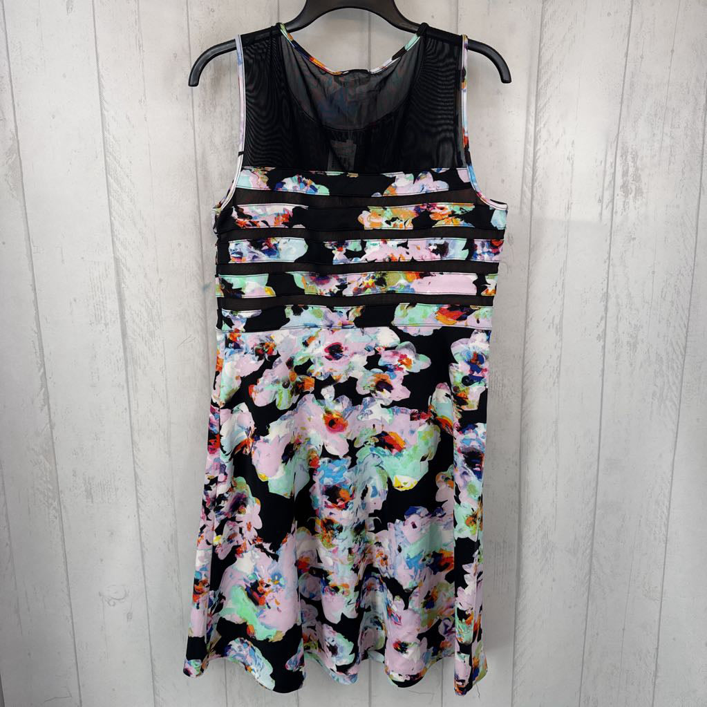 12 floral & mesh slvls dress