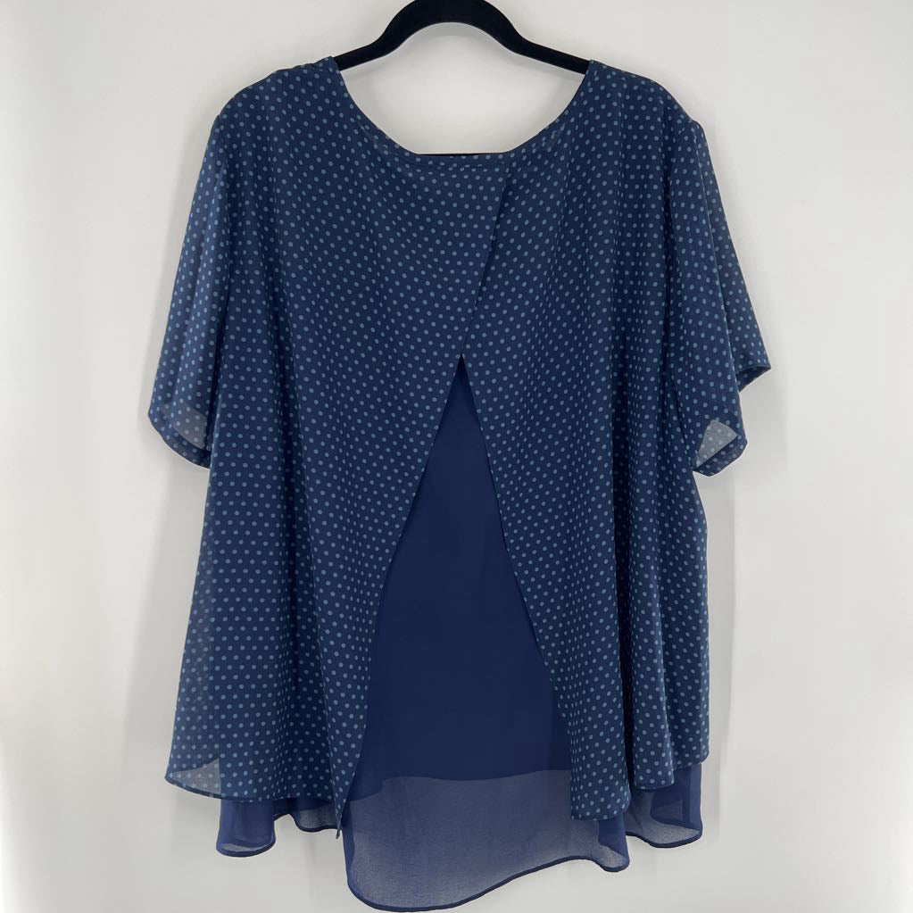 3x s/s dot print top