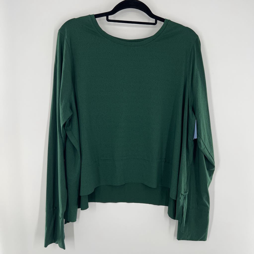 2x l/s hi-low crop top
