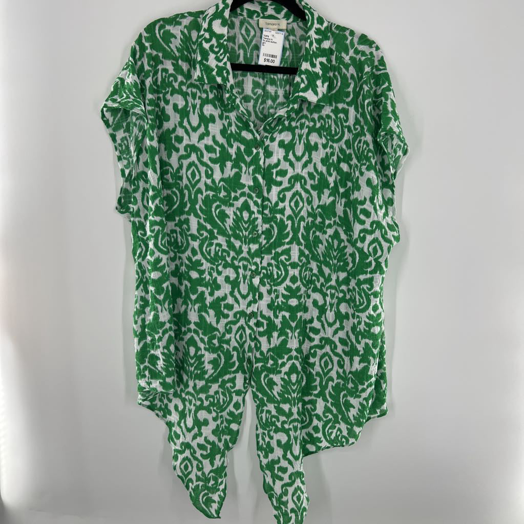 3x print button knotted top