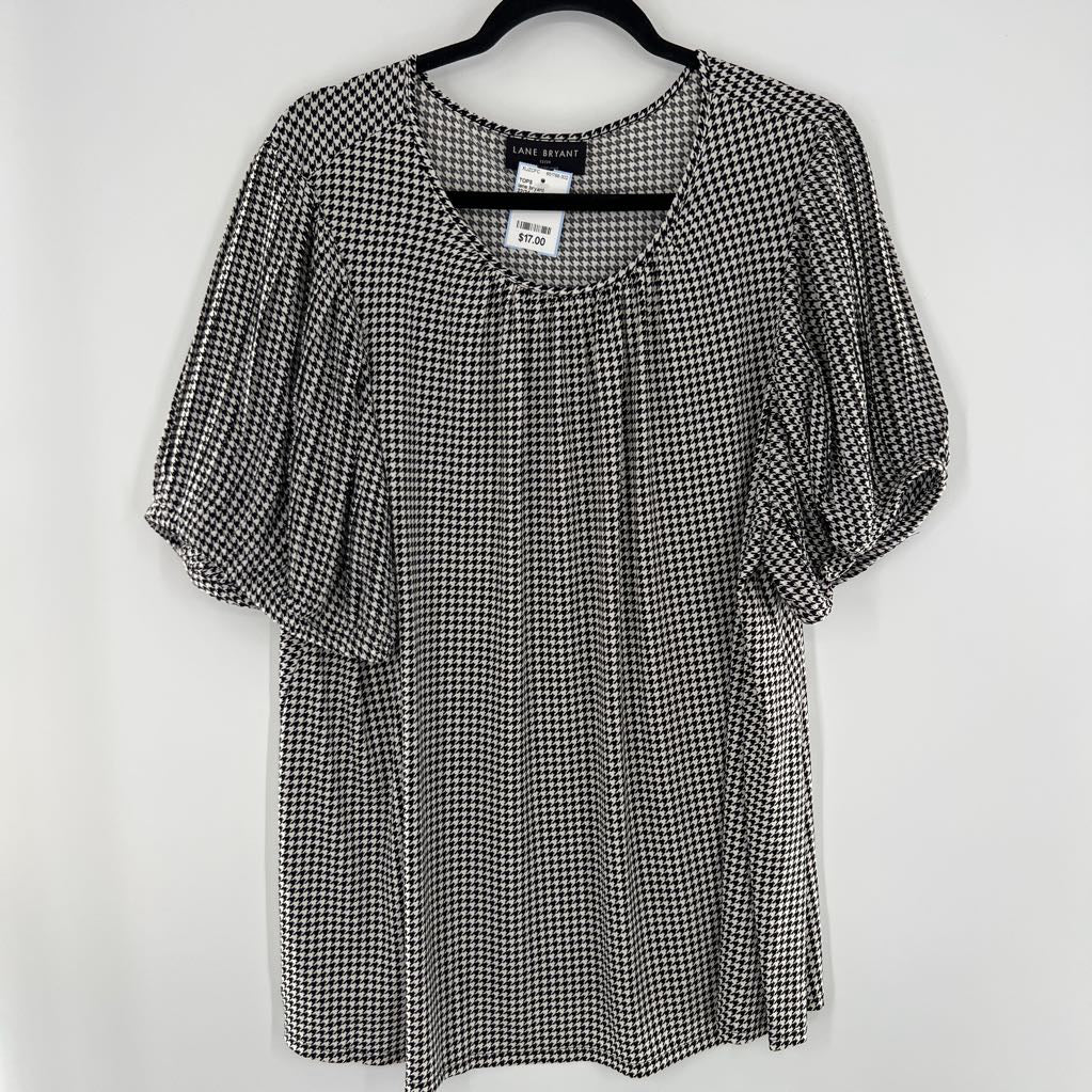22/24 s/s houndstooth top