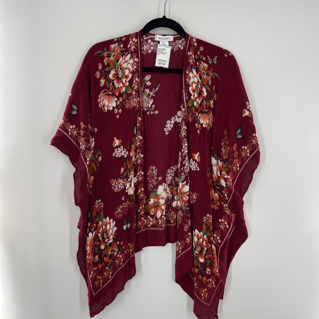 OS flower print kimono