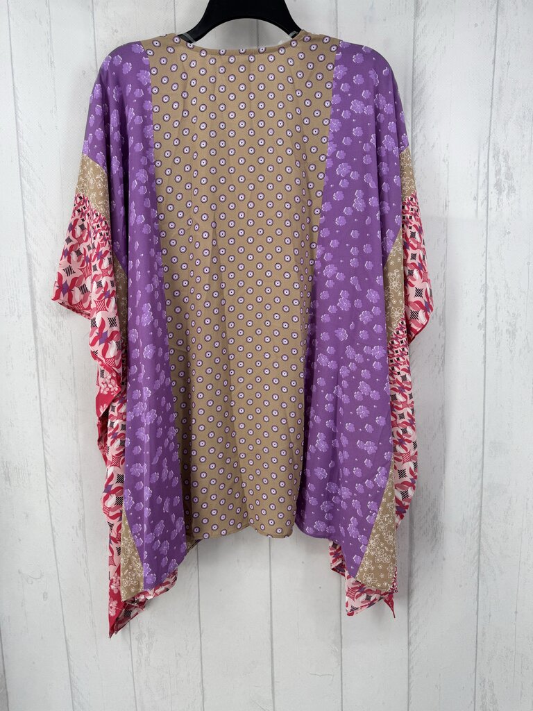 Lp mixed print ruana